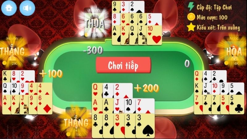 Xếp bài yếu tố quyết định thắng thua khi chơi mậu binh 